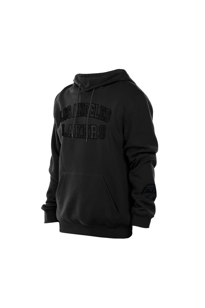 Men's New Era Black Los Angeles Lakers Logo Select Premium Pullover Hoodie, Alternate, color, Black