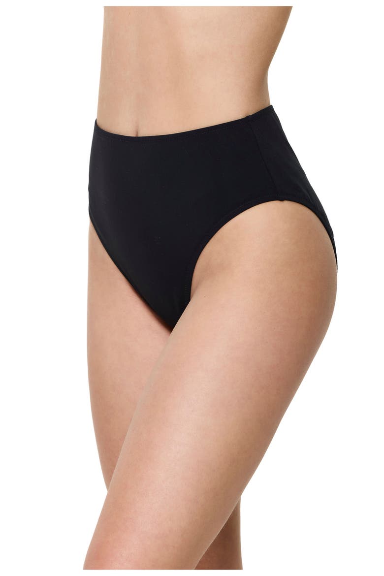 Modern Muse High Waist Bikini Bottom, Alternate, color, Black