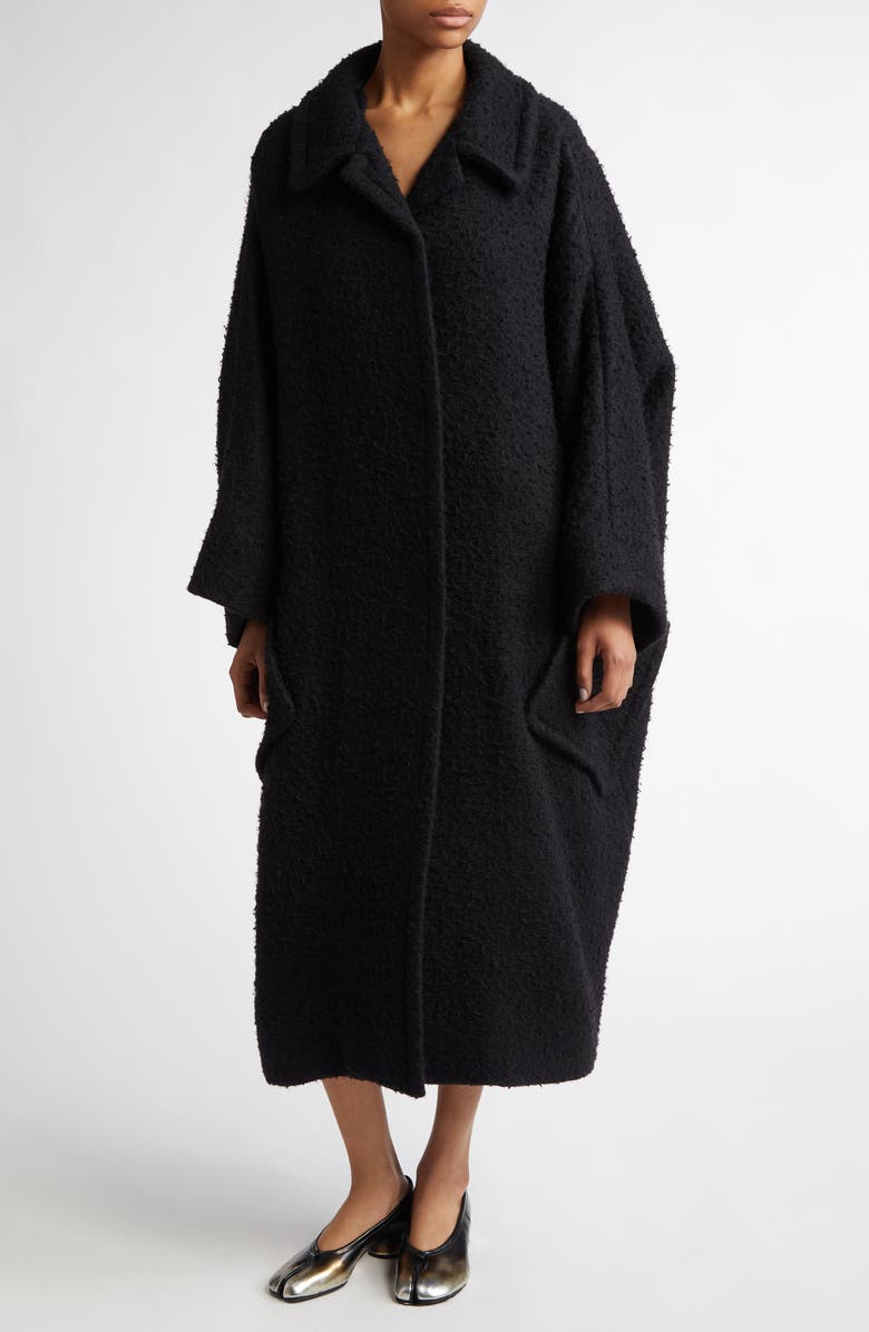 Maison Margiela Longline Bouclé Coat, Main, color, 