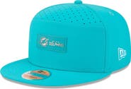 New Era Men's New Era Aqua Miami Dolphins 2025 Sideline  Split Panel 9FIFTY Snapback Hat
