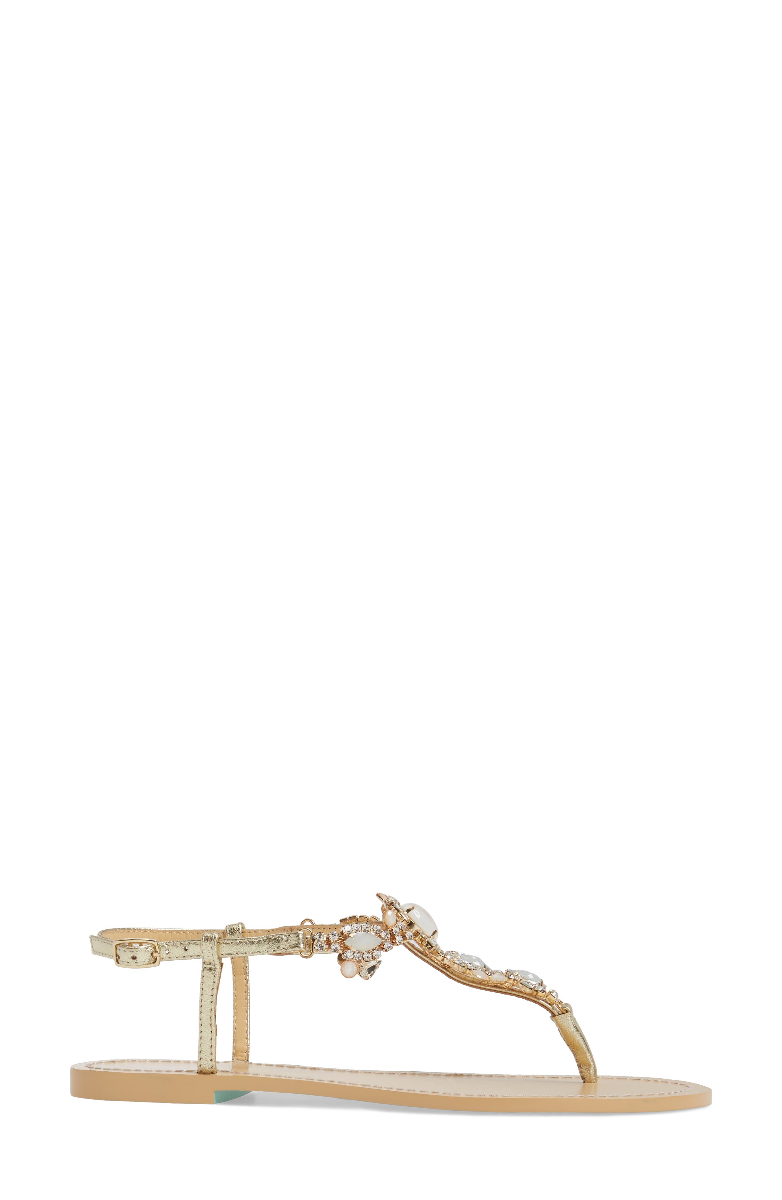 Bella Belle Luna Embellished T-Strap Sandal, Alternate, color, 