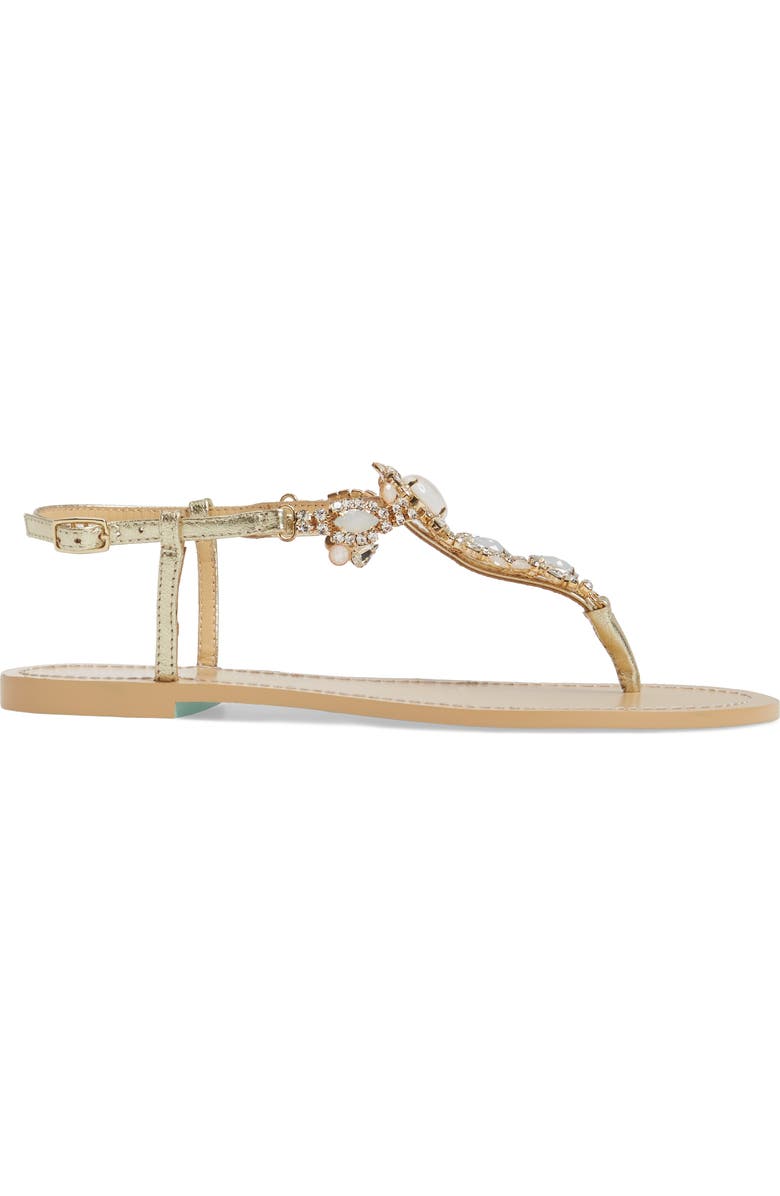Bella Belle Luna Embellished T-Strap Sandal, Alternate, color,