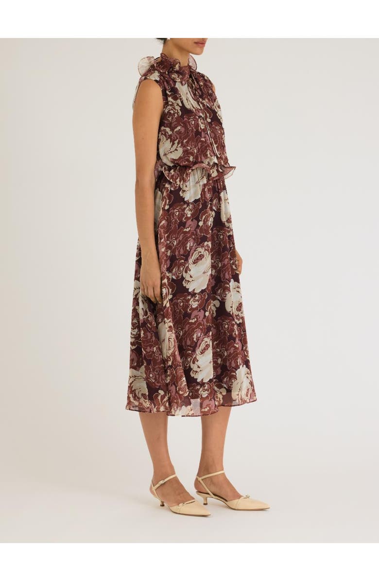 Rebecca Taylor Sarita Dress, Alternate, color, Raisin Combo