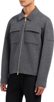 Moose Knuckles Jacques Wool Blend Double Face Jacket