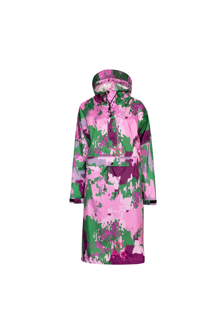 Kids Rain Poncho Digi Spring, Alternate, color, Pink