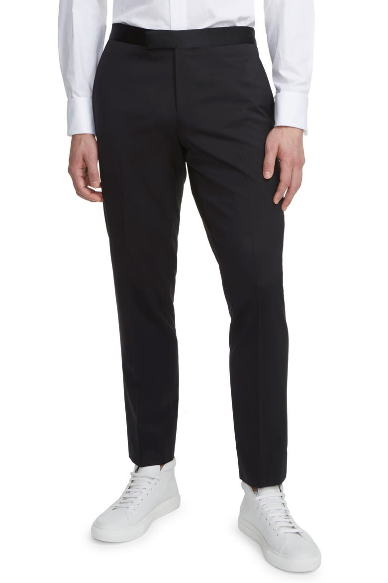 Phoenix Wool Tuxedo Trousers, Main, color, BLACK