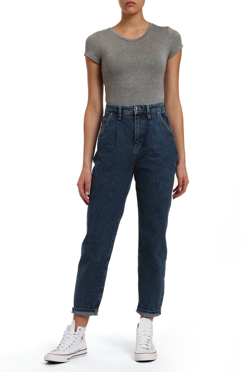 Mavi Jeans Laura High Waist Pleated Jeans, Alternate, color, 