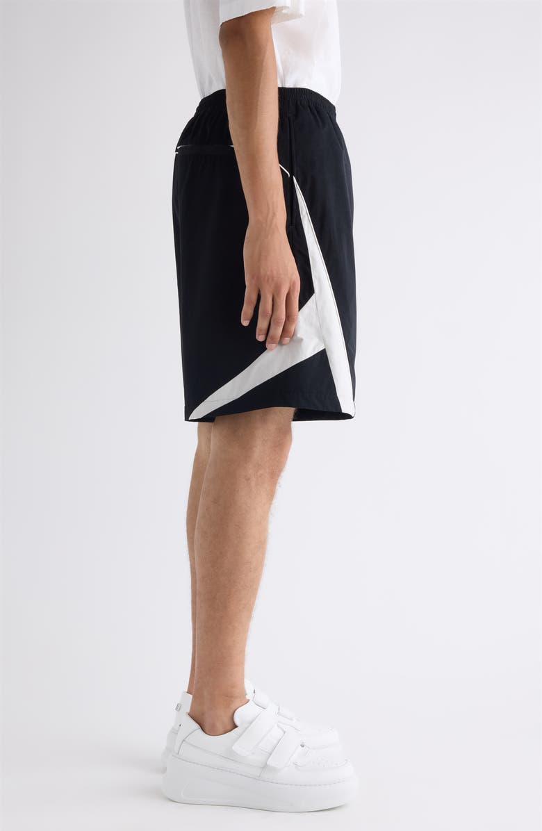 Acne Studios Peachy Wide Leg Shorts, Alternate, color, Black