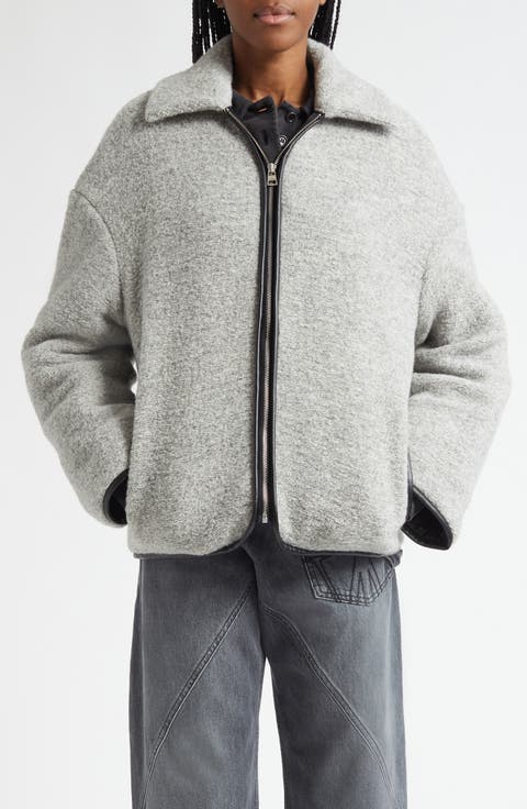 Contrast Trim Brushed Twill Jacket