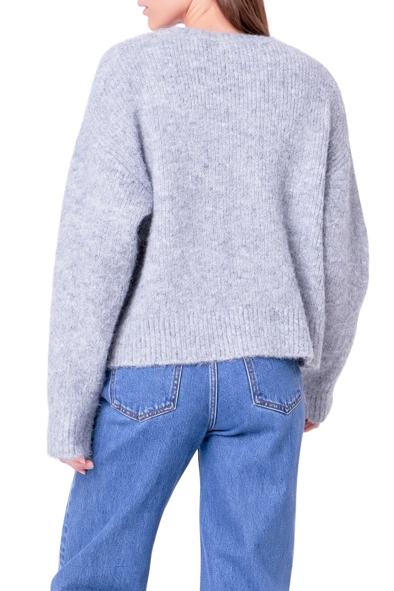 Rib Crewneck Sweater, Alternate, color, GREY