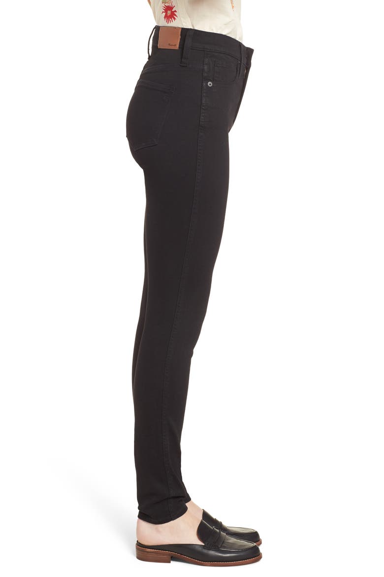 10-Inch High Waist Skinny Jeans, Alternate, color, BLACK FROST