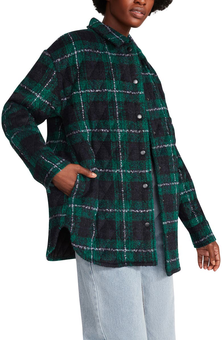 Steve Madden Belle Plaid Shacket, Alternate, color, 