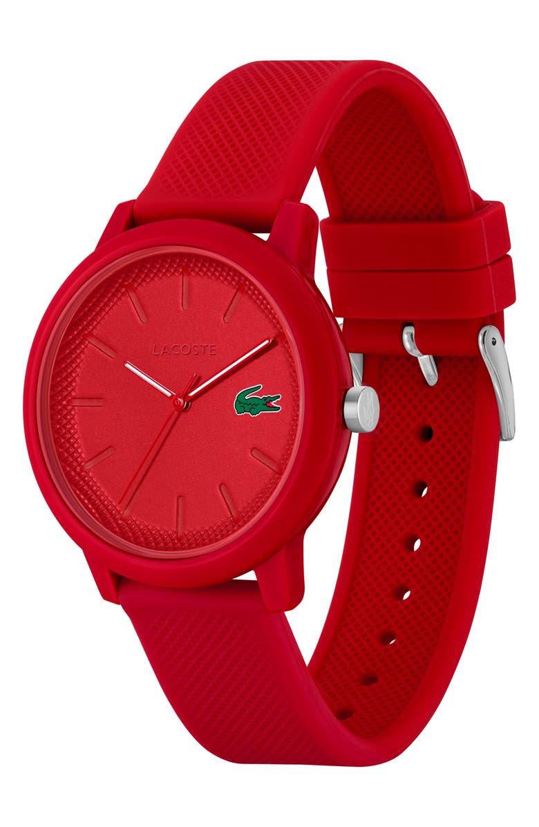 Lacoste 12.12 Silicone Strap Watch, 42mm, Alternate, color,