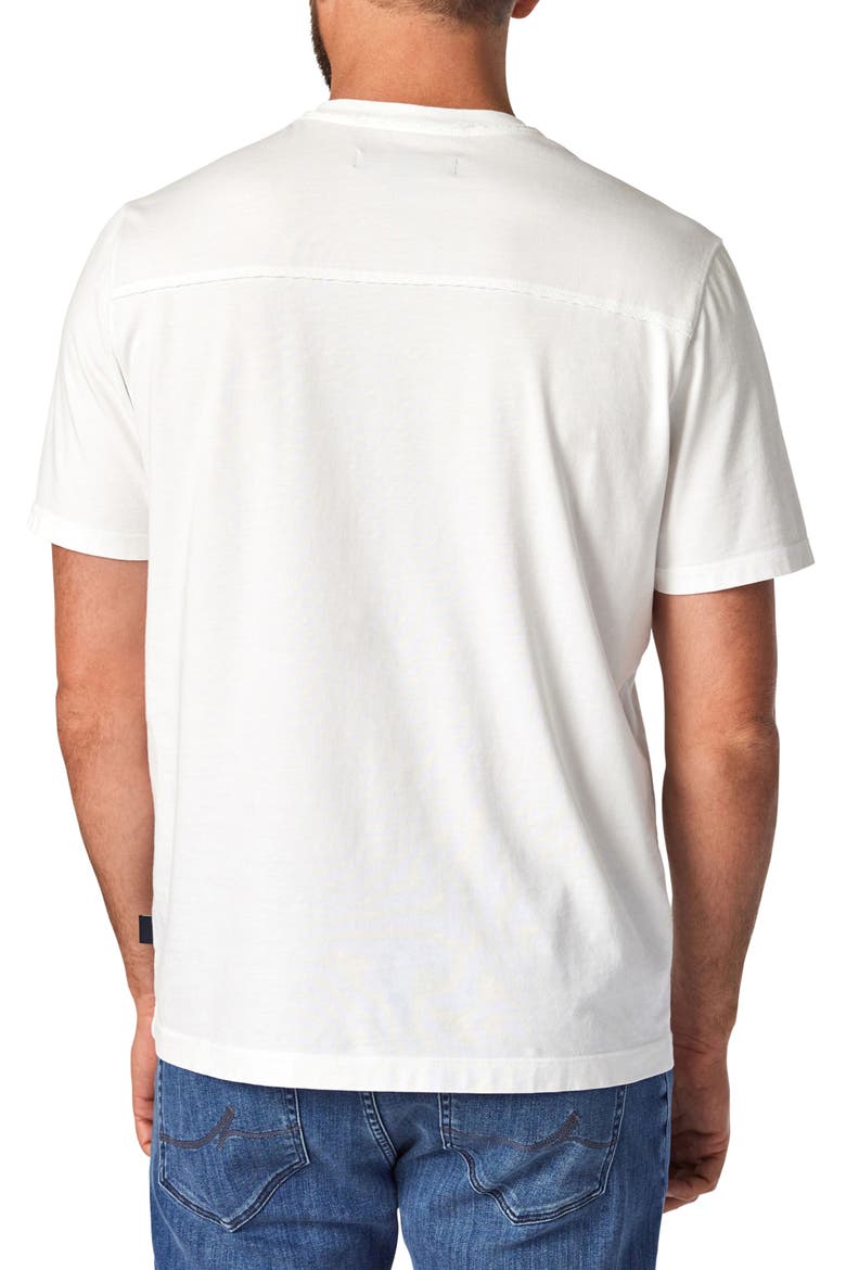 Deconstructed V-Neck Pima Cotton T-Shirt, Alternate, color, WHITE
