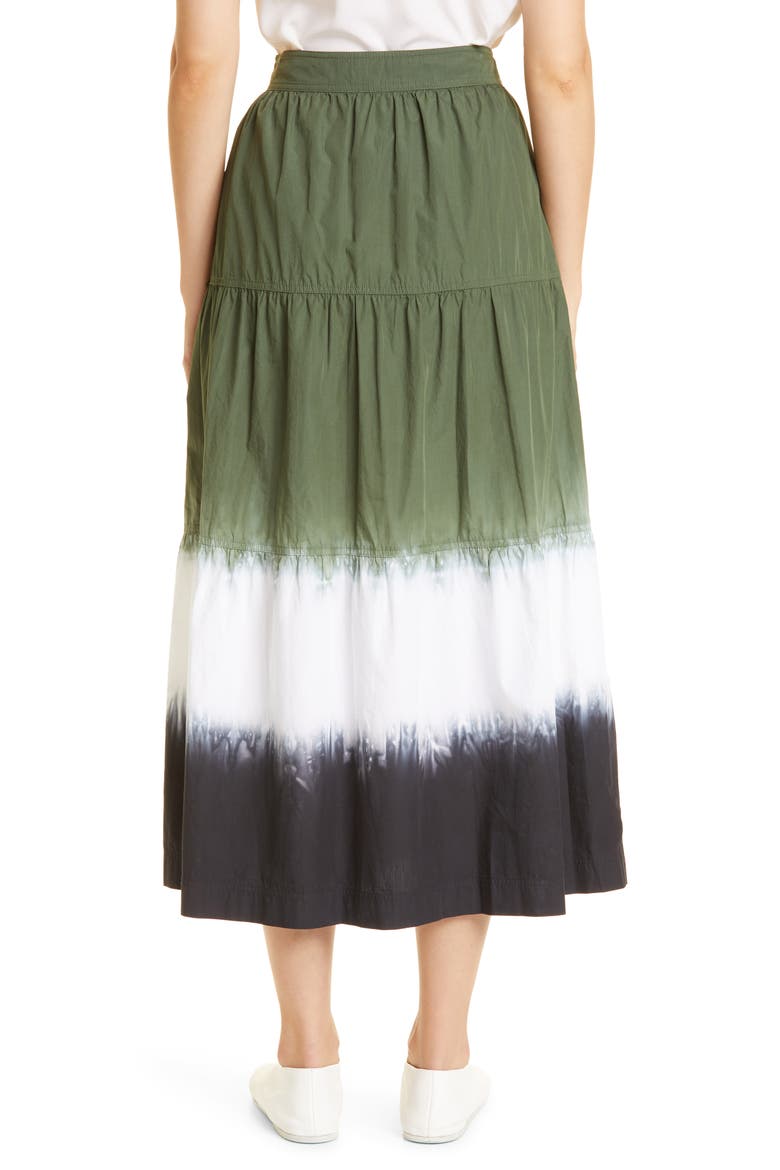 Lynne Tie Dye Maxi Skirt, Alternate, color, LODEN