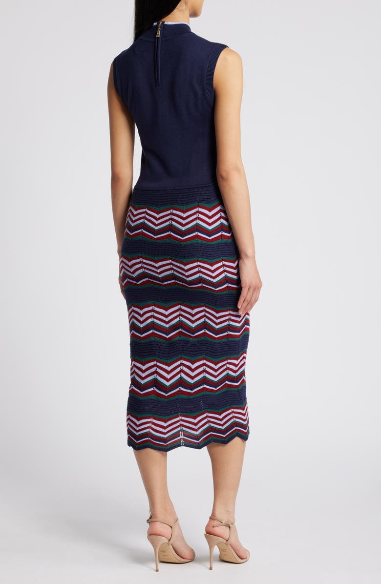 Vince Camuto Sleeveless Mock Neck Body-Con Sweater Dress, Alternate, color, 