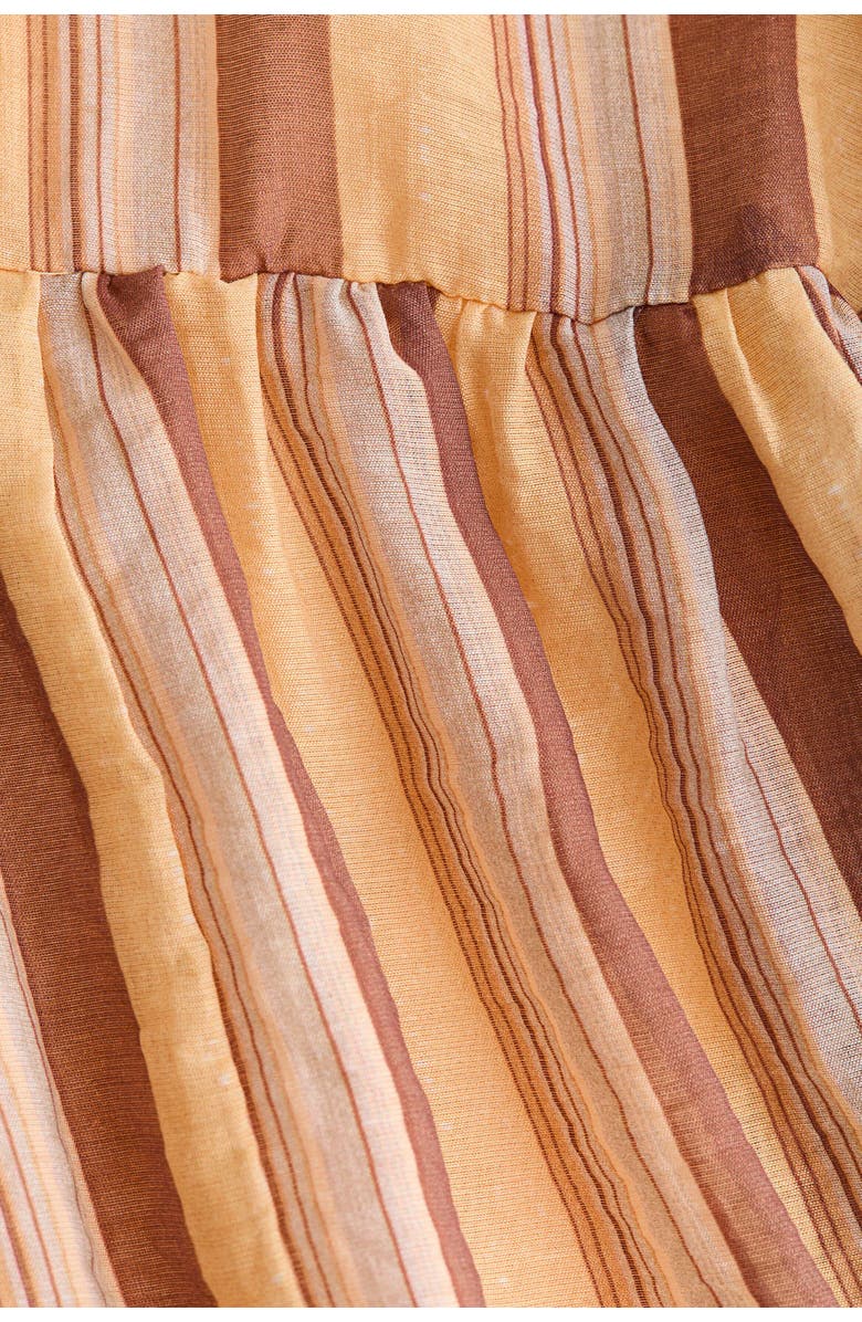 H&M Gathered Skirt, Alternate, color, Beige/Striped