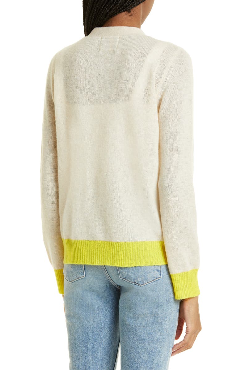 JUMPER 1234 Contrast Trim Cashmere Cardigan, Alternate, color, 