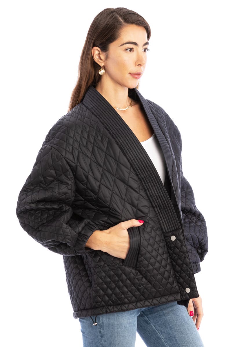 SAACHI Diamond Quilt Topper, Alternate, color, Black