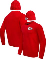 PRO STANDARD Men's Pro Standard Red Kansas City Chiefs Crewneck Pullover Sweater & Cuffed Knit Hat Box Gift Set