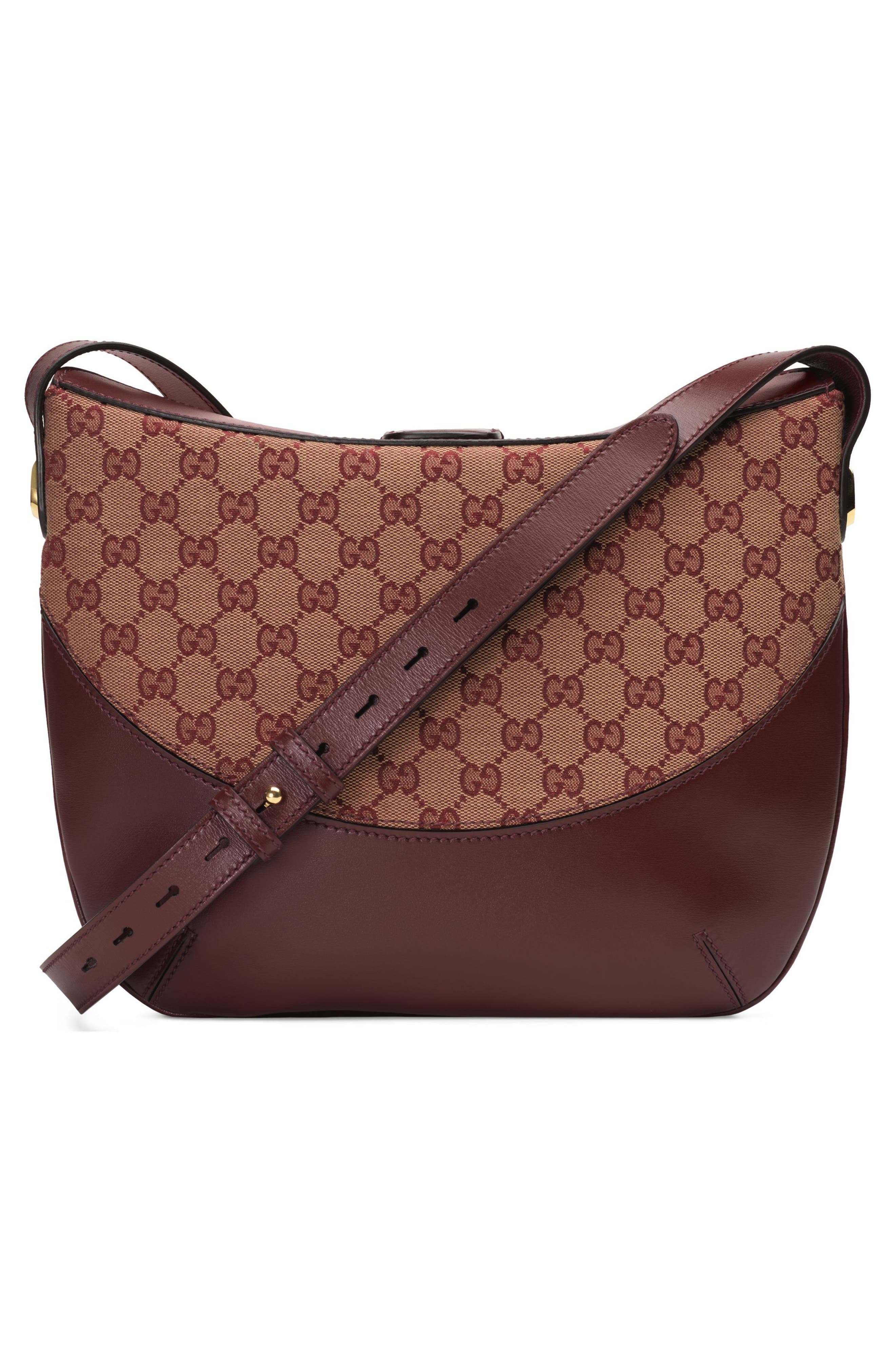 Gucci Medium GG Canvas & Leather Shoulder Bag, Alternate, color, 