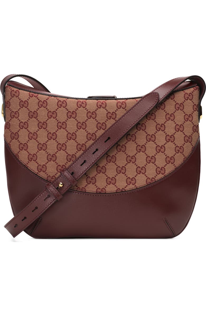 Gucci Medium GG Canvas & Leather Shoulder Bag, Alternate, color,