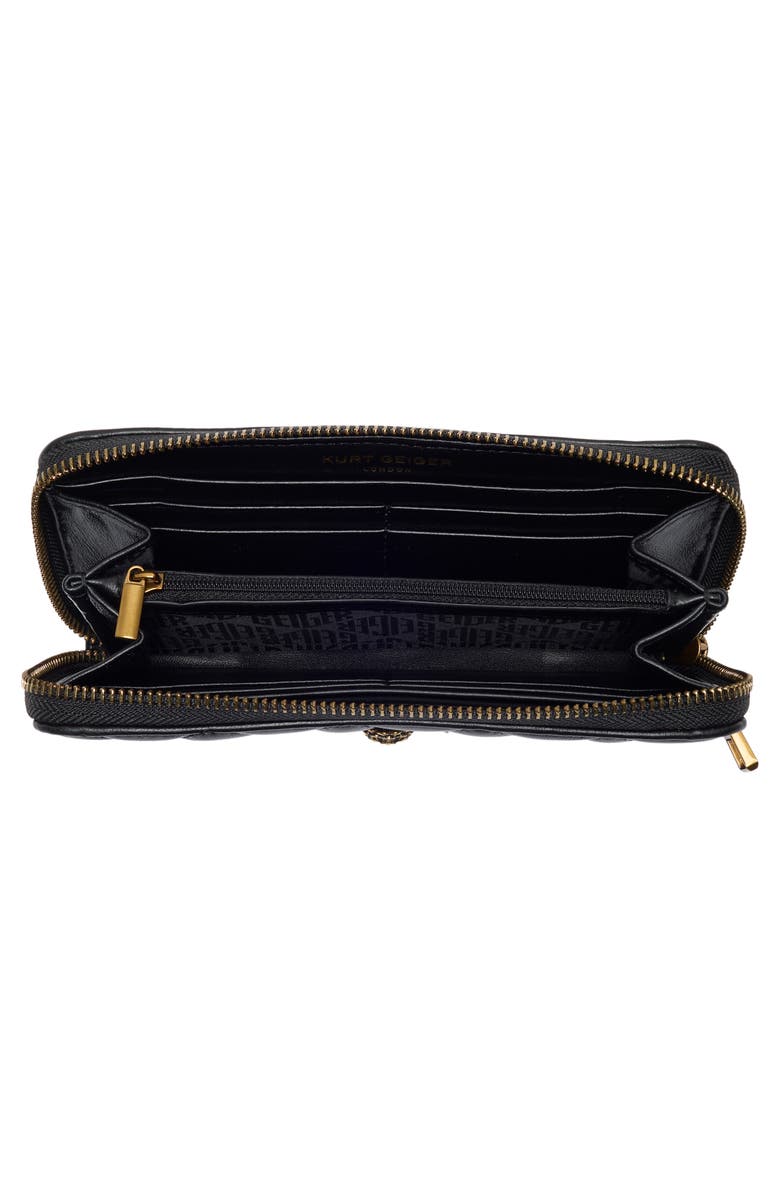 Kurt Geiger London Kensington Stud Leather Wallet, Alternate, color, Black/ Comb