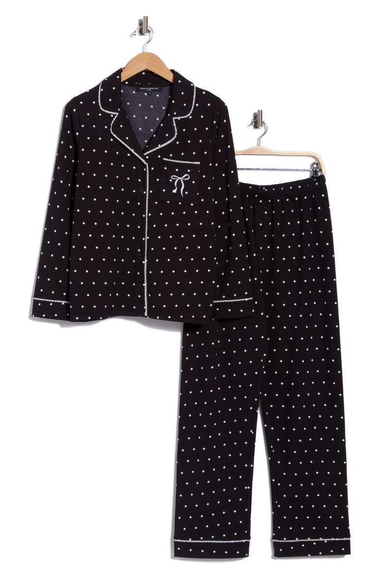 Pin Dot Pajama Set, Alternate, color, BLACK PIN DOT