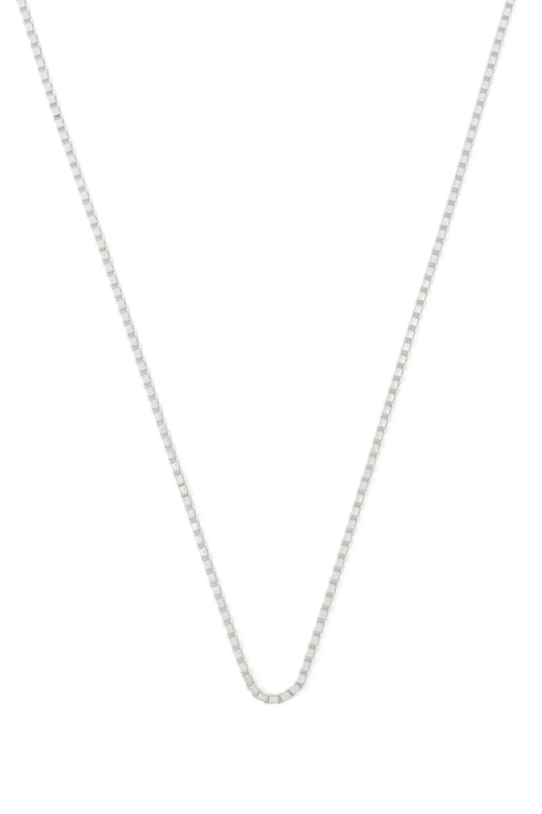 Leor Slim Chain Necklace, Main, color, WARM SILVER