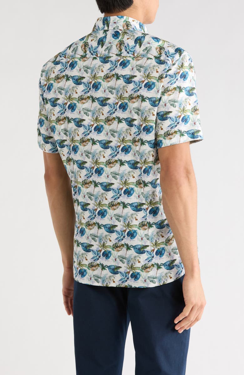 SOUL OF LONDON Short Sleeve Sport Shirt, Alternate, color, Green / Vert