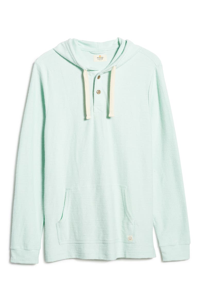 Men's Clayton Classic Fit Beach Hoodie, Alternate, color, FAIR AQUA