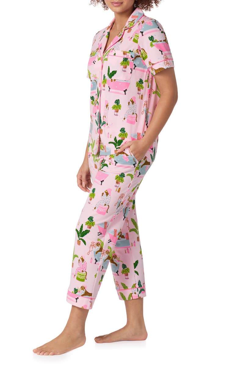 BedHead Pajamas Stretch Cotton Jersey Pajamas, Alternate, color, Spa Day