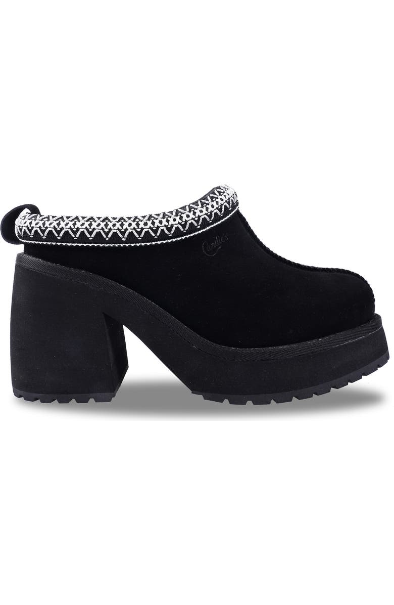 Candie's Leora Platform Clog, Alternate, color, Black Suede