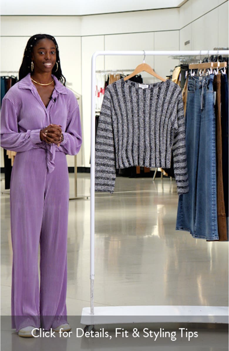 Ronan Rib Cotton Blend Velour Sweater, sales video thumbnail