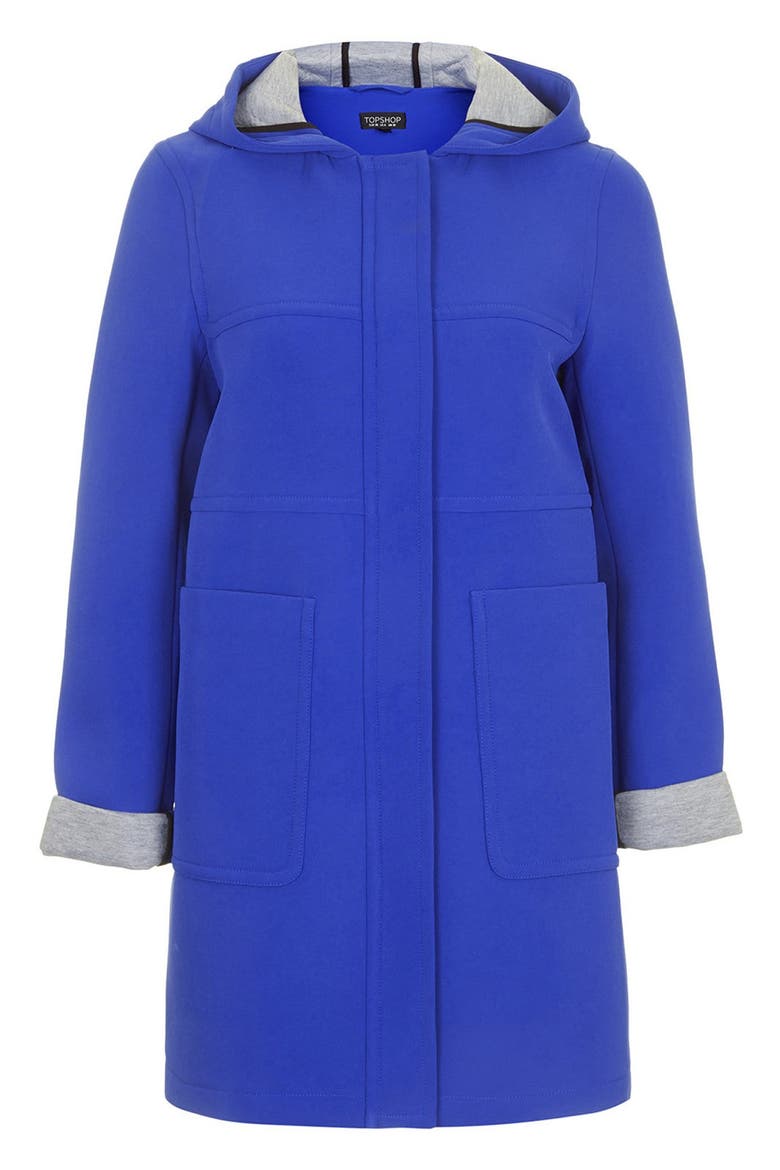 Bonded Duffle Coat, Alternate, color, BRIGHT BLUE
