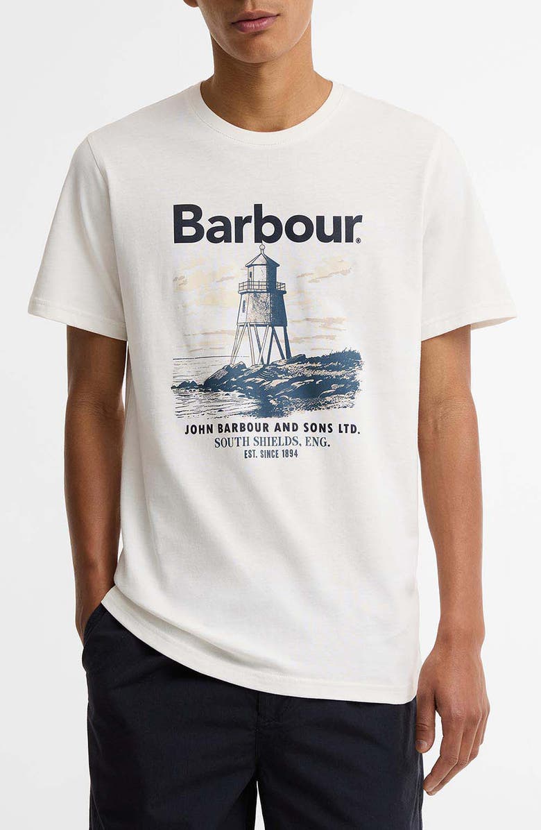 Barbour Harbourside Graphic T-Shirt, Main, color, Whisper White