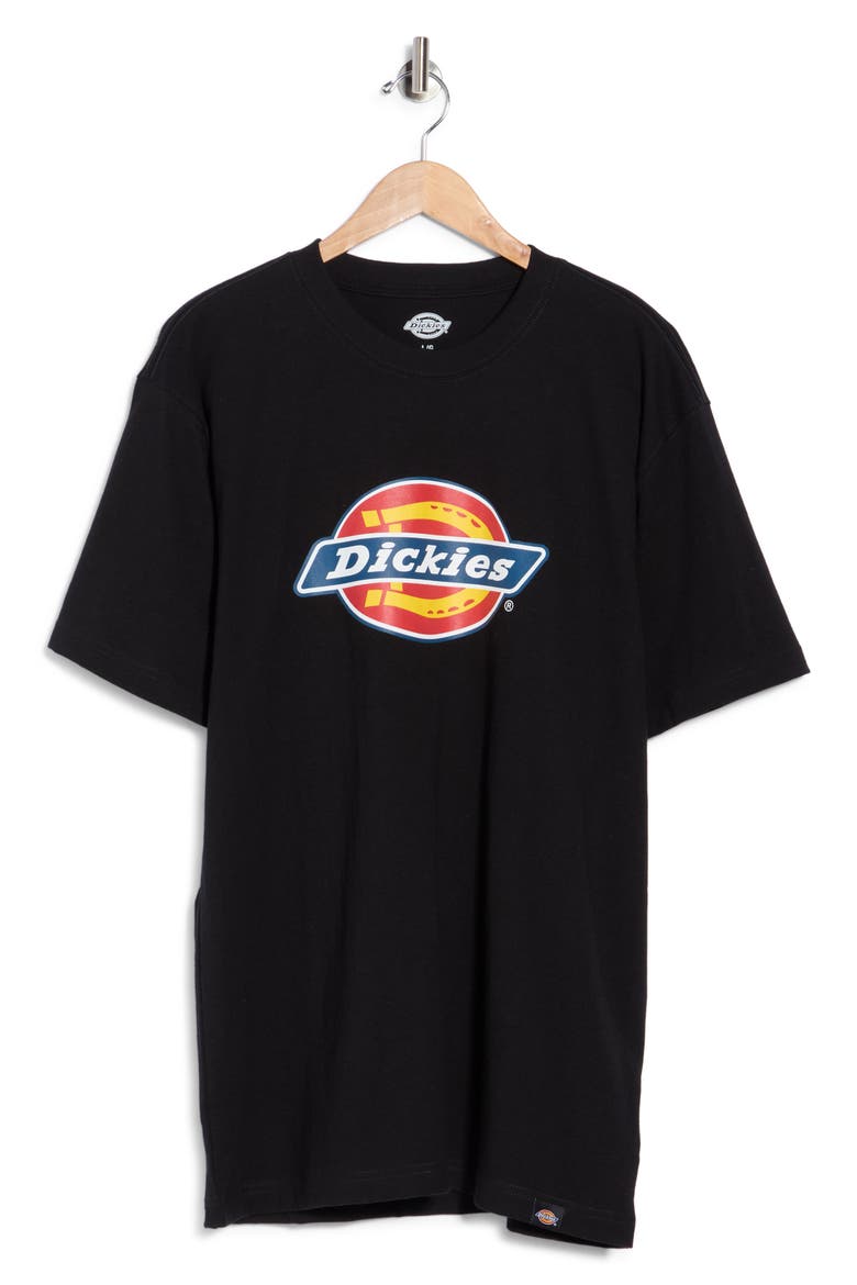 Tricolor Logo Chest Heavyweight Graphic Tee, Main, color, KNIT BLACK