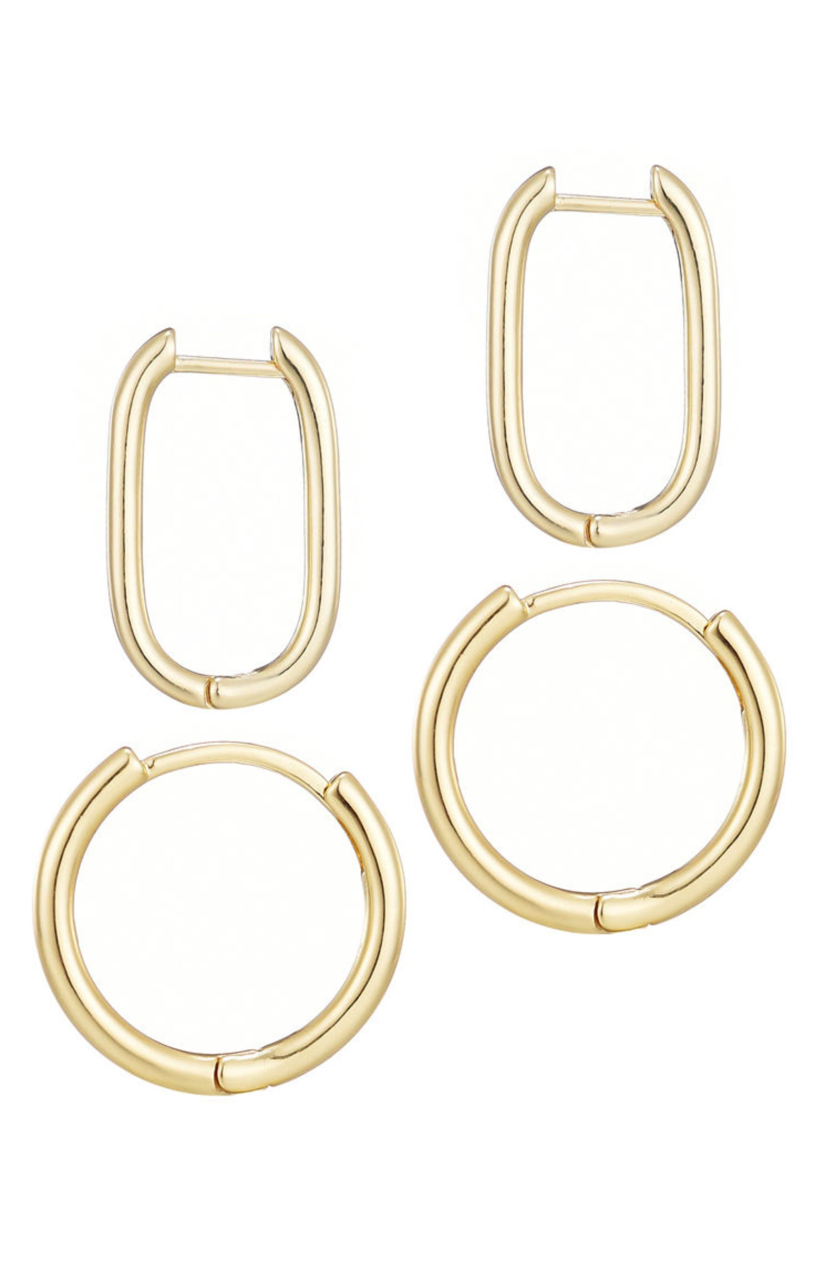 Adornia Set of 2 Hoop Earrings