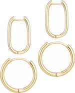 Adornia Set of 2 Hoop Earrings
