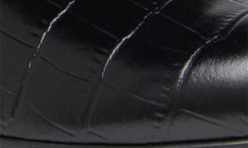 Nerogiardini Croc Embossed Lug Sole Mary Jane In Black