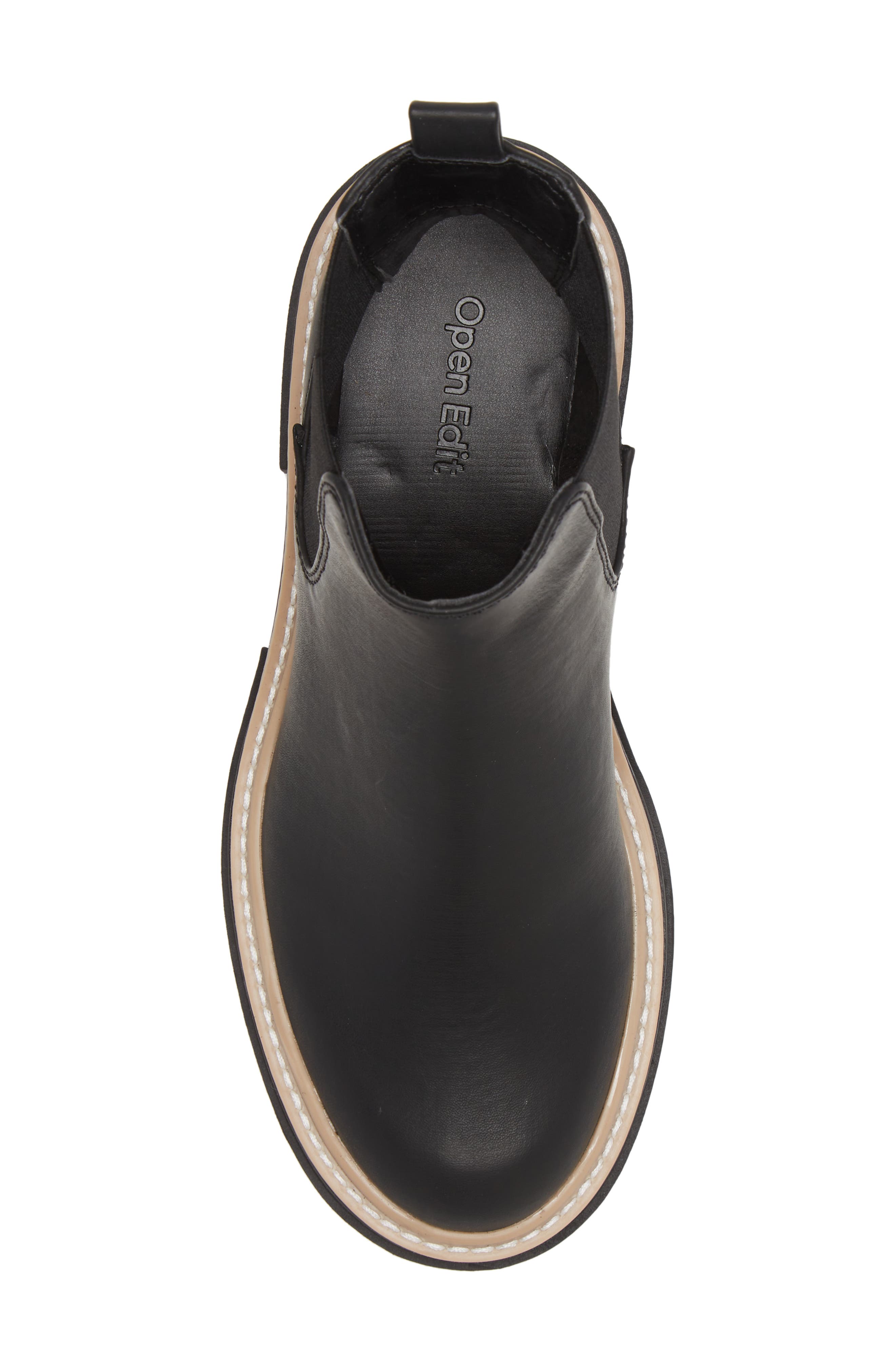 Open Edit Mira Lug Sole Chelsea Bootie, Alternate, color, 