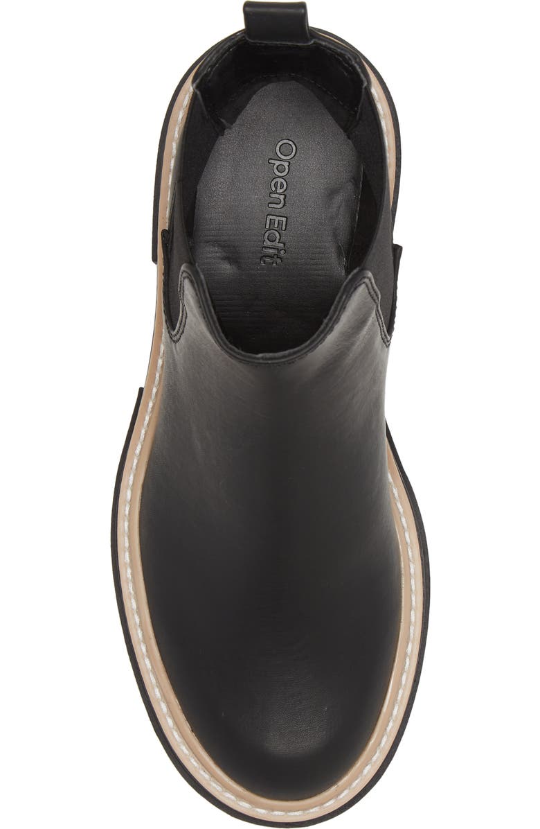 Open Edit Mira Lug Sole Chelsea Bootie, Alternate, color,