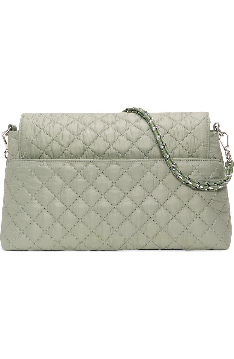 MZ Wallace Crosby Lock Quilted Nylon Shoulder Bag, Alternate, color, Agave Green