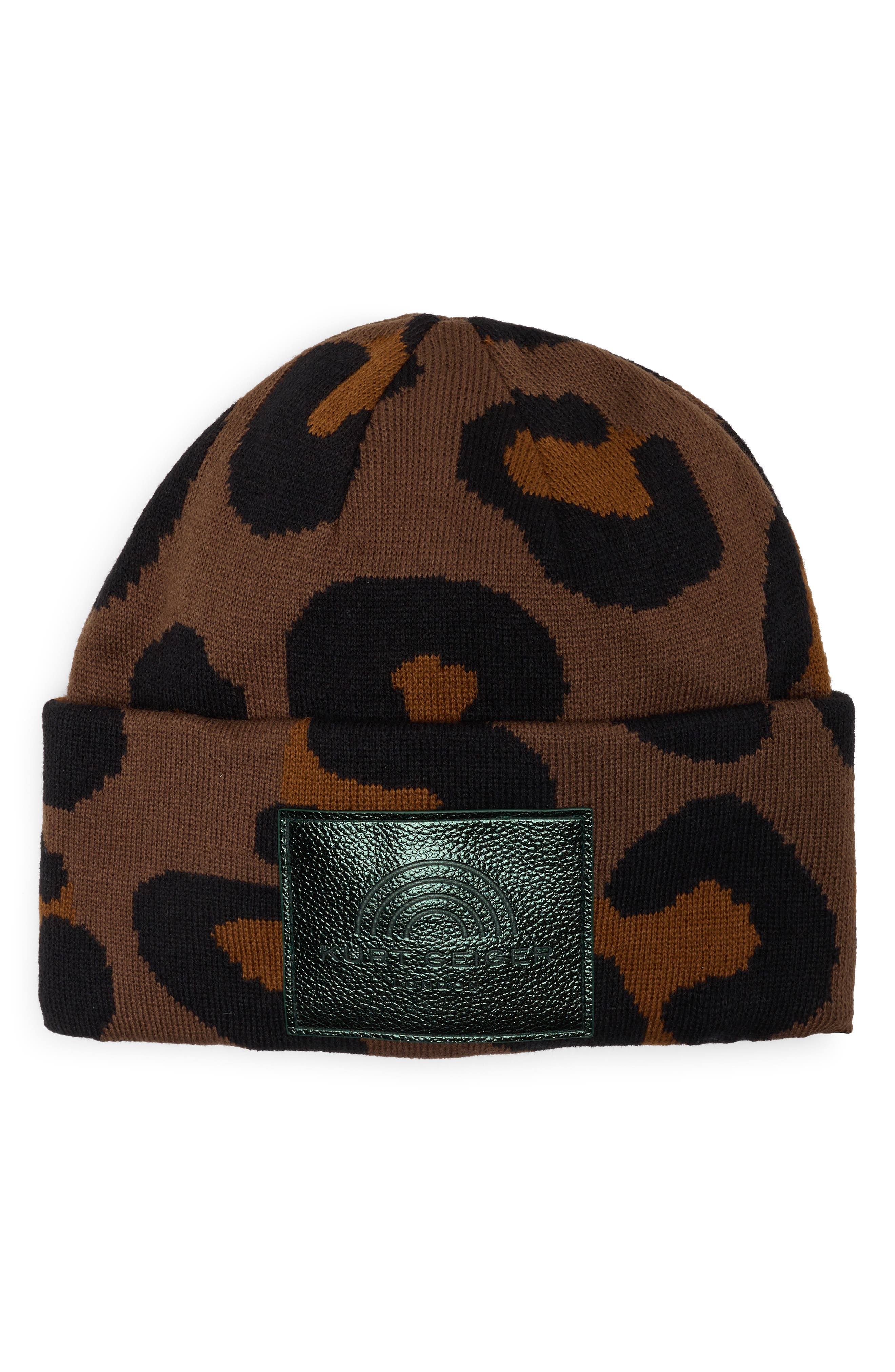 Leopard Cuffed Beanie