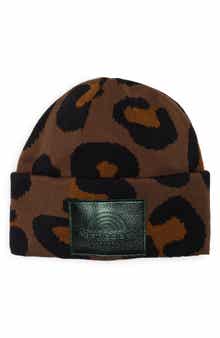 Leopard Cuffed Beanie