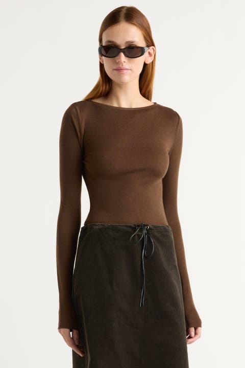 Lana Tencel-Wool Semi-Sheer Tee