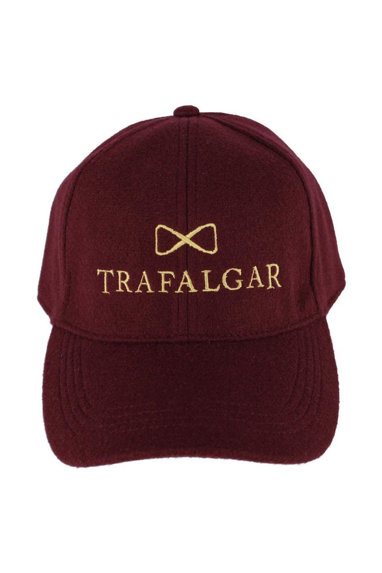Trafalgar's Solid Wool Touch Baseball Cap, Main, color, Burgundy