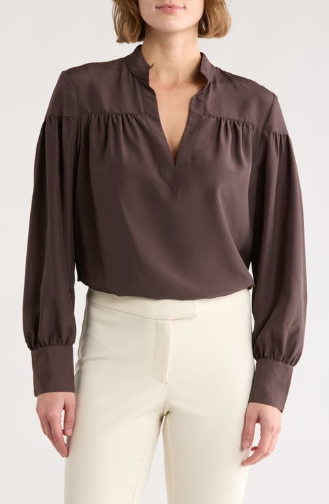The Shirred Pop Over Blouse