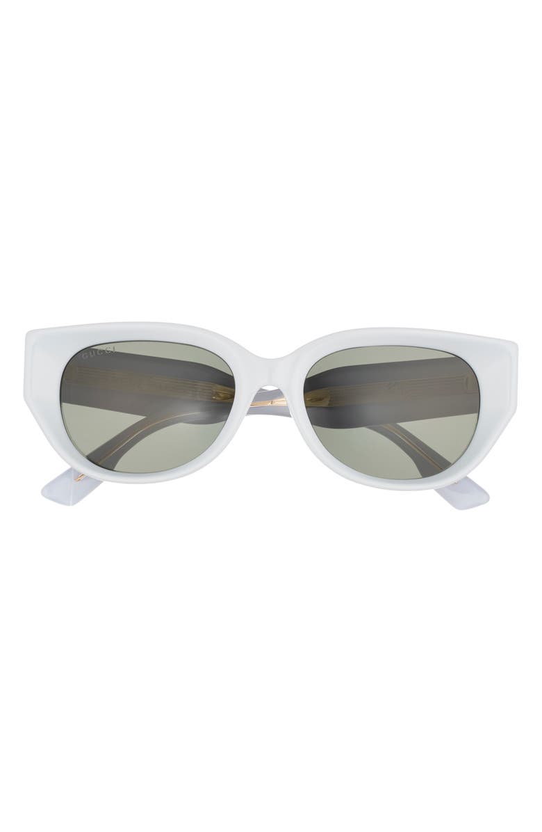 Gucci 54mm Cat Eye Sunglasses, Main, color, Grey Grey Grey