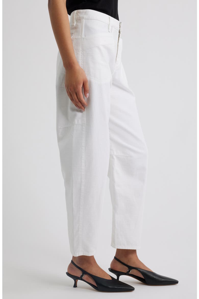 Stevie Tapered Stretch Cotton Utility Pants, Alternate, color, WHITE